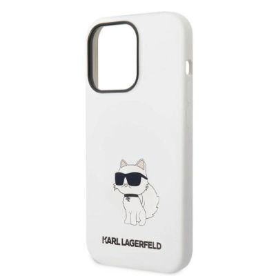 6. Etui Karl Lagerfeld Silicone Choupette MagSafe na iPhone 14 Pro Max - białe
