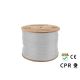 2. LANBERG KABEL UFTP KAT. 6A 305M DRUT CU LSZH SZARY CPR+FLUKE PASSED