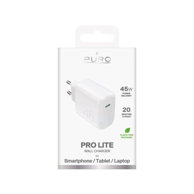 2. Ładowarka sieciowa Puro PROLITE 45W USB-C - biała