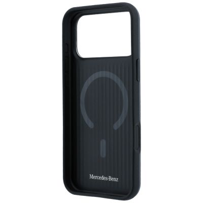 7. Etui Mercedes Leather 3D MagSafe do iPhone 18 Pro Max / 17 Pro Max - antracytowe