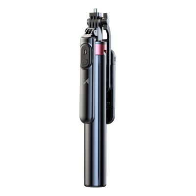 4. Wozinsky Selfie stick WH181D-Y1S teleskopowy statyw 1.75m ze stopu aluminium z podwójną lampą i uchwytem na telefon - czarny