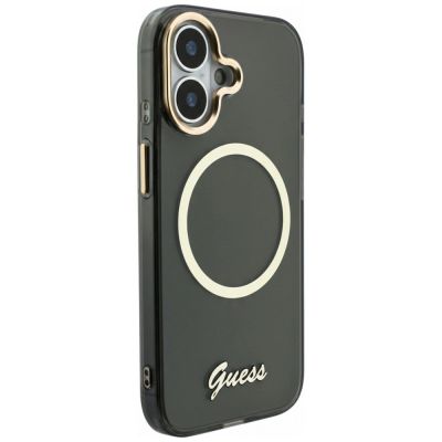 4. Etui Guess IML Script Metal MagSafe na iPhone 17 - czarne