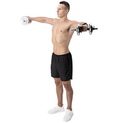 9. Sztangielki w walizce HMS STC21 2 x 10 kg chrom