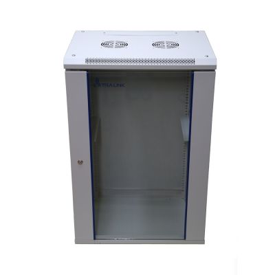 11. Extralink Szafa rack 18U 600x600 Szara montowana na ścianie