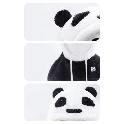 7. Kominiarka narciarska Qunature Panda dla dzieci/dorosłych rozmiar M - czarna/biała