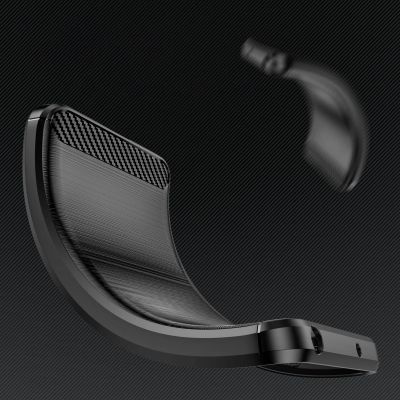 5. Carbon Case etui do Realme 10 Pro+ elastyczny silikonowy karbonowy pokrowiec czarne