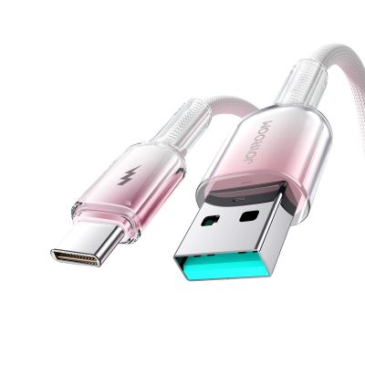2. Kabel Joyroom S-A42 Crystal-Clear Series 3A USB-A - USB-C 1,2m - biały