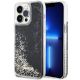 Etui Guess Liquid Glitter Marble na iPhone 14 Pro Max - czarne