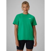 T-shirt loose z nadrukiem damski 4F 4FRSS26TTSHF4516-42S