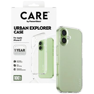 4. Etui CARE by PanzerGlass Flagship Urban Explorer w. Clear Frame na iPhone 17 - przezroczyste