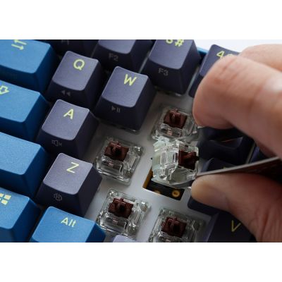 5. Ducky One 3 Daybreak Mini klawiatura Gaming USB Niemiecki Czarny, Niebieski, Zielony
