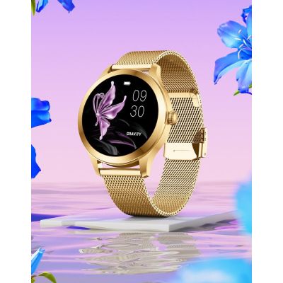 12. Smartwatch Gravity Biało Złoty 2 Paski GT25-2 PRO