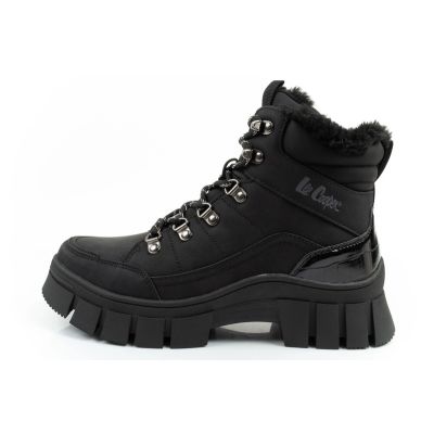 2. Lee Cooper buty sportowe damskie zimowe trekkingowe ocieplane czarne wysokie