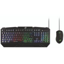 MediaRange MRGS102 klawiatura Dołączona myszka Gaming USB QWERTZ Niemiecki Czarny