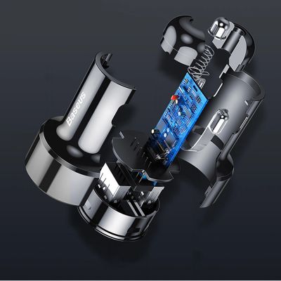 10. Ładowarka samochodowa Baseus Magic Series 45 W z wyświetlaczem 1x USB-A + 1x USB-C - czarna