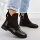 6. Botki zamszowe damskie brązowe Potocki Z25-SZ12080