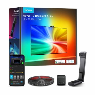 8. Govee H6099 TV Backlight 3 Lite | Podświetlenie LED | dla TV 55-65 cali, RGBICW, Wi-Fi+Bluetooth
