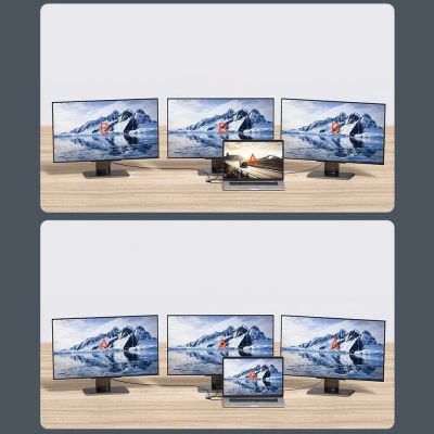 16. Baseus Metal Gleam 11w1 wielofunkcyjny HUB USB Typ C - 3x USB 3.2 Gen 1 5Gbps / USB Typ C PD 100W / 3,5 mm mini jack AUX / VGA Full HD 60Hz / 2x HDMI 4K 30Hz / czytnik kart TF i SD / RJ45 1Gbps szary (CAHUB-CT0G)