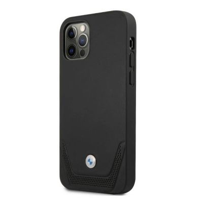 2. Etui BMW Leather Perforate na iPhone 12 / iPhone 12 Pro - czarne