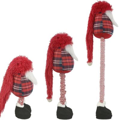 4. SKRZAT GNOM DEKORACYJNY NA TELESKOPACH 38-88CM CZERWONY