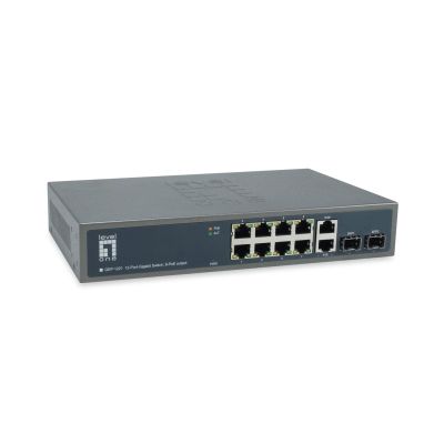 Przełącznik LevelOne GB PoE+ 12-portowy 19" 150W 1Gbps