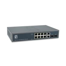 Przełącznik LevelOne GB PoE+ 12-portowy 19" 150W 1Gbps