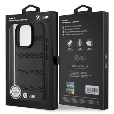 8. Etui BMW M Perforated And Stitched Line MagSafe na iPhone 16 Pro - czarne