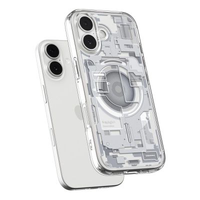 5. Etui Spigen Ultra Hybrid MagSafe na iPhone 17 Zero One - białe