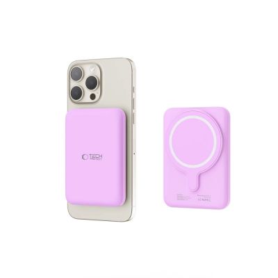 5. Powerbank Tech-Protect LifeMag MagSafe PB10 5000 mAh - różowy