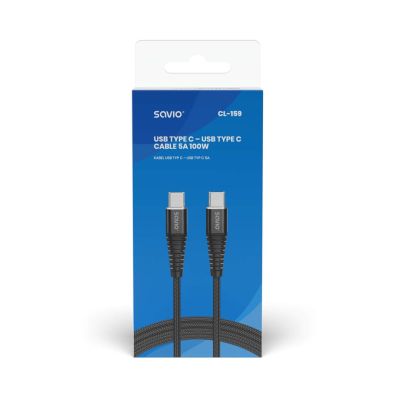 2. SAVIO KABEL USB TYP C - USB TYP C 5A, 1M CL-159