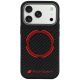 Etui Audi RSQ Carbon Fiber Sport Red Circle MagSafe na iPhone 18 Pro / 17 Pro - czarne