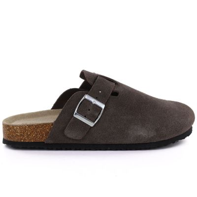 2. Skórzane klapki damskie zabudowane brązowe Vinceza 101332