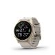 6. Garmin Fenix 8 43mm AMOLED Sapphire Tytan Soft Gold ze skórzanym paskiem Limestone