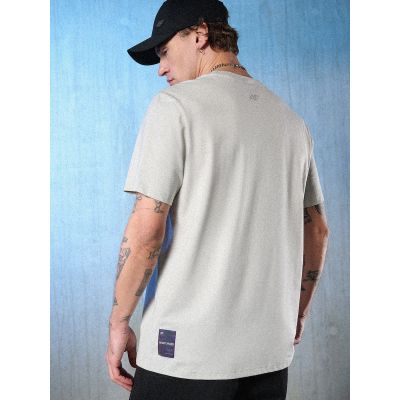 2. T-shirt regular z nadrukiem męski 4F 4FRSS26TTSHM3657-27S
