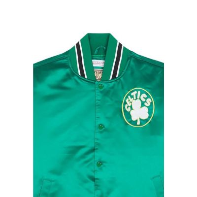 3. Kurtka Mitchell & Ness NBA Boston Celtics Primetime Heavyweight Satin Jacket Vintage Logo Celtics M JK8453-BCEKYGN