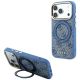 Etui Guess Ring Stand 360 4G Classic Logo MagSafe na iPhone 18 Pro Max / 17 Pro Max - niebieskie