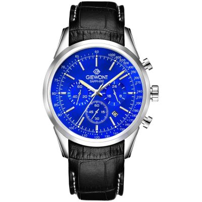 Zegarek Męski Giewont Chronograph Sapphire Srebrno Niebieski GW7650-A3