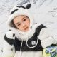 2. Rękawice narciarskie Qunature Panda dla dzieci i dorosłych rozmiar S - czarne/białe