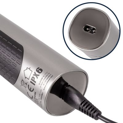 5. ELDOM MASZYNKA DO GOLENIA G55 TRZY GŁOWICE, WYŚWIETLACZ LCD, BLOKADA PRZYCISKÓW , AKUMULATOROWO-SIECIOWA