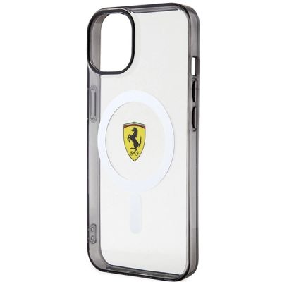 6. Etui Ferrari Outline MagSafe na iPhone 14 - przezroczyste