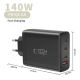 5. Ładowarka sieciowa Tech-Protect NC140W-GAN 4-Porty 140W - czarna