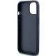 7. Etui Guess 4G Triangle Metal Logo na iPhone 15 Plus / 14 Plus - niebieskie
