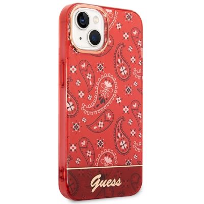 4. Etui Guess Bandana Paisley na iPhone 14 Plus - czerwone
