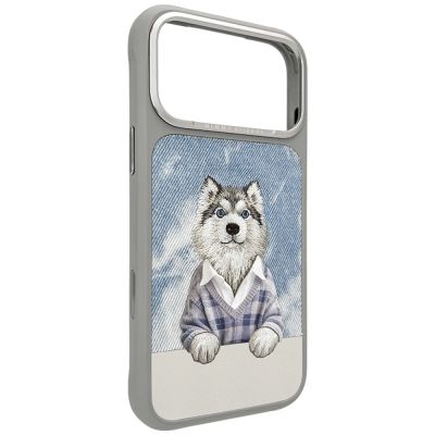 3. Etui Nimmy Gentle Pets Series Dog MagSafe na iPhone 17 Pro - szare