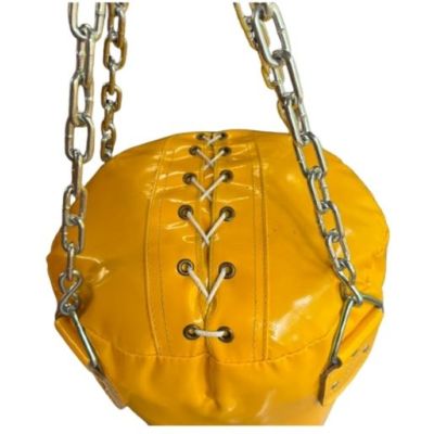 4. Worek bokserski Plawil WWP-KIDS żółty 140 x 35 cm wypełniony