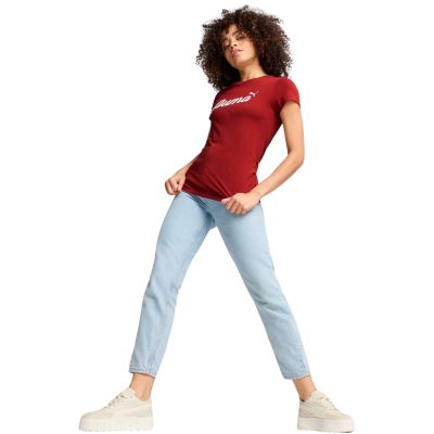 9. Koszulka damska Puma ESS+Script czerwona 679315 13