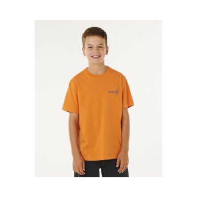 Koszulka chłopięca RIP CURL Eternal Shred Art Tee-Boy pomarańczowa