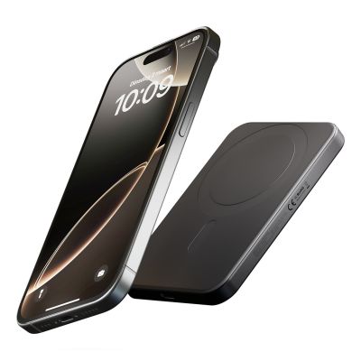 5. ZENS Slim Qi2 Aluminium Powerbank - magnetyczny powerbank 5000 mAh kompatybilny z MagSafe i Qi2 (black)