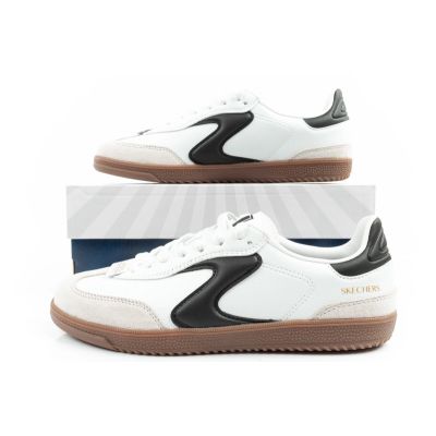 19. Buty sportowe damskie sneakersy Skechers Kickoff białe skórzane