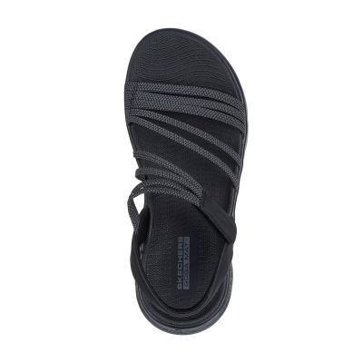 4. Skechers damskie sandały GO WALK FLEX SANDAL EMMA 141473 BKGY